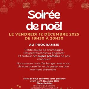 Soirée Spéciale Noël – Vendredi 12 décembre