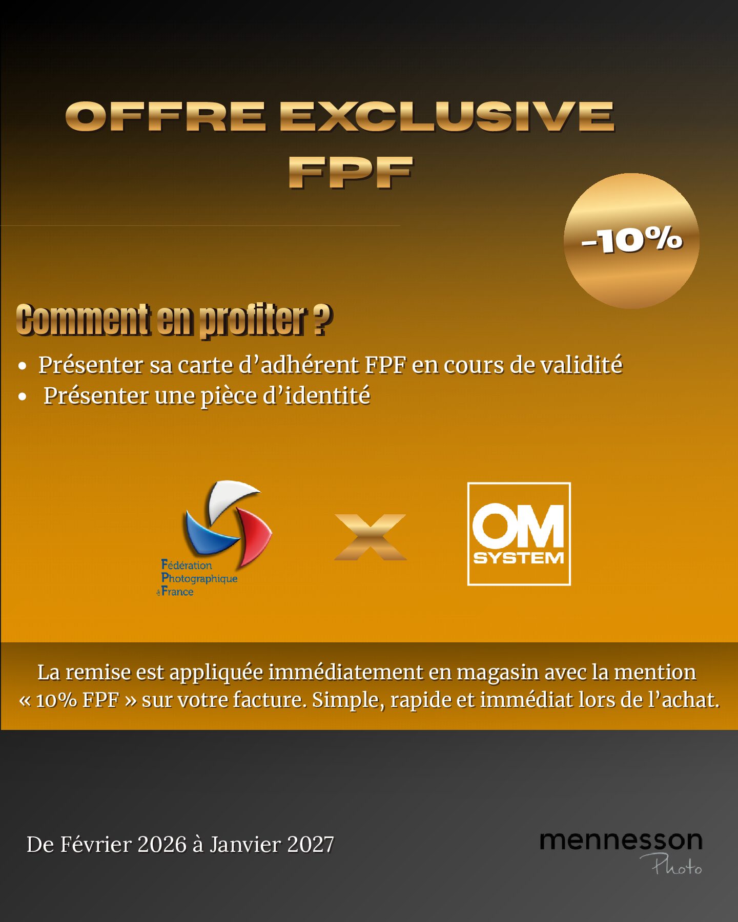 L’avantage exclusif pour les adhérents FPF !